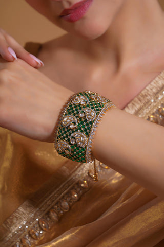 Bracelet for Indian Weddings – Green Noor-e-Keri by Amraani