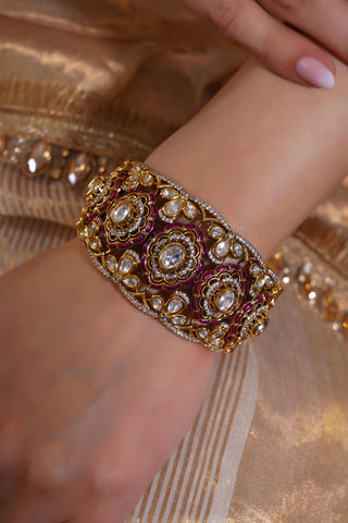 Bracelet for Indian Weddings – Pink Shahi Hastika by Amraani