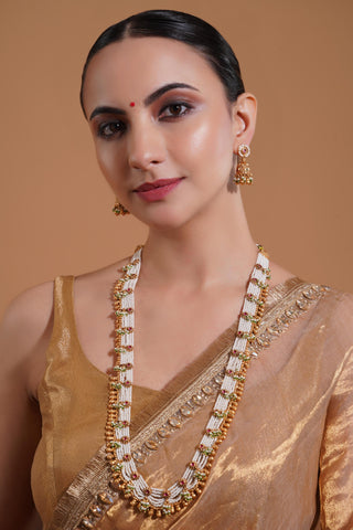 Moti Haar Set for Indian Weddings – Multicolor Pearls by Amraani
