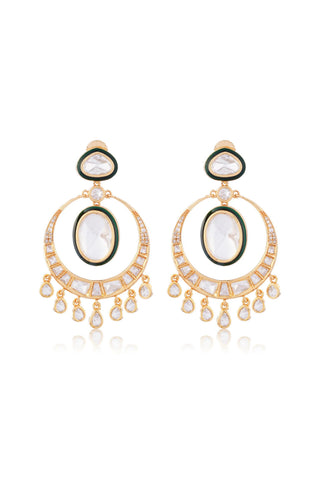 Earrings for Indian Weddings – Green Antara by Amraani