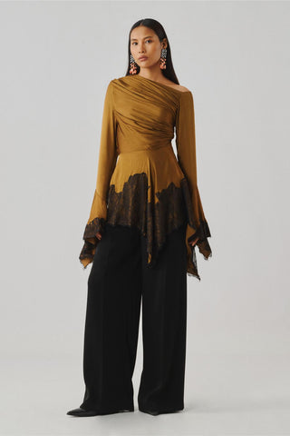 Green top pant set - Contemporary Wear - Ascent Olivia Top Pant by Aroka