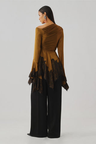 Draped Top - Contemporary Wear - Green Ascent Olivia by Aroka