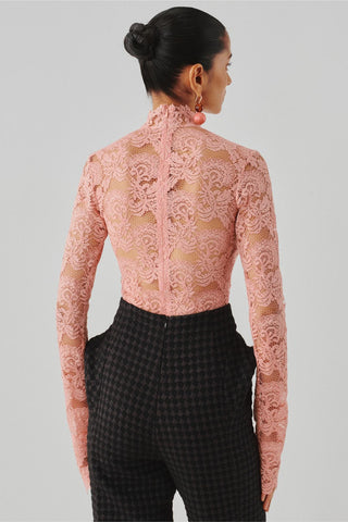 Pink lace bodysuit - Contemporary Wear - Ascent Muse Bodysuit by Aroka