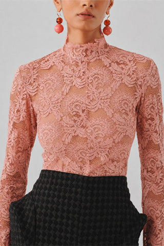 Pink lace bodysuit - Contemporary Wear - Ascent Muse Bodysuit by Aroka