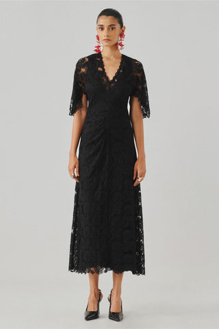 Lace Dress - Contemporary Wear - Orchid Black Ascent by Aroka
