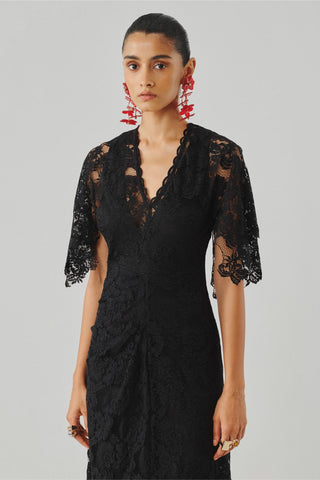 Lace Dress - Contemporary Wear - Orchid Black Ascent by Aroka