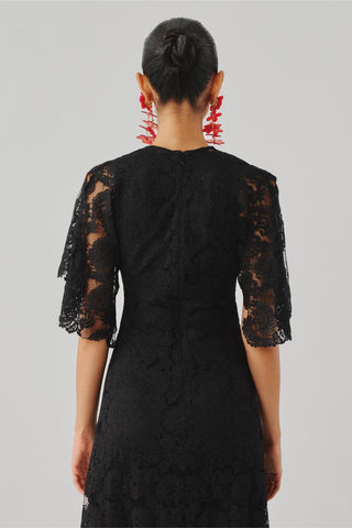 Lace Dress - Contemporary Wear - Orchid Black Ascent by Aroka