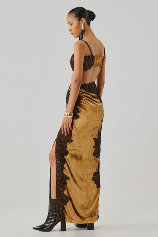 Gold bralette skirt set - Contemporary Wear - Anastasia Bralette Skirt by Aroka