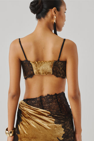 Gold velvet bralette - Contemporary Wear - Anastasia Bralette by Aroka