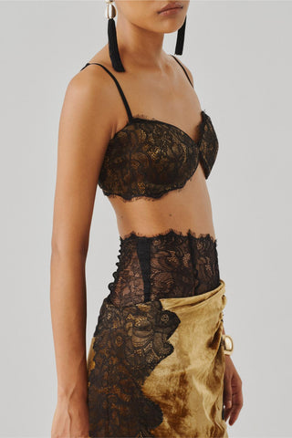 Gold bralette skirt set - Contemporary Wear - Anastasia Bralette Skirt by Aroka