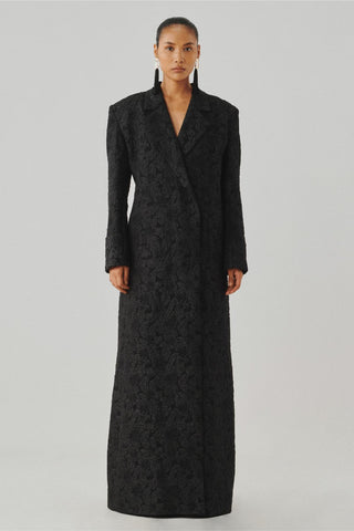 Long Coat - Contemporary Wear - After Dark Black Ascent by Aroka
