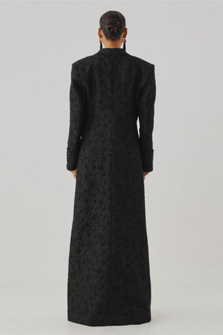 Long Coat - Contemporary Wear - After Dark Black Ascent by Aroka