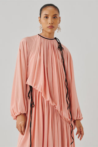 Pink silk crepe dress - Contemporary Wear - Ascent Sakura Dress by Aroka