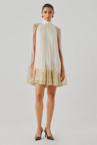 Cape Dress - Indian Wedding - Diana Ivory Ascent by Aroka
