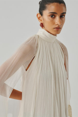 Cape Dress - Indian Wedding - Diana Ivory Ascent by Aroka