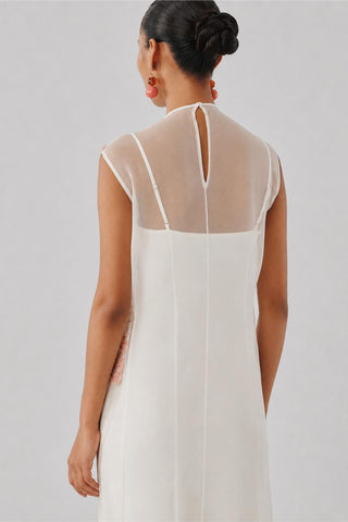 Organza Dress - Indian Wedding - Ivory Bloom Ascent by Aroka