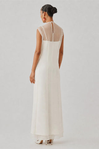 Organza Dress - Indian Wedding - Ivory Bloom Ascent by Aroka