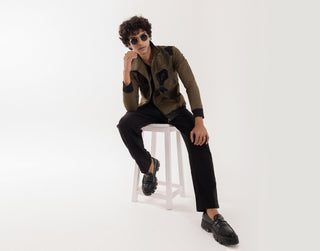 Jacket special occasion - Green Bomber Terra Nomad by Paarsh 