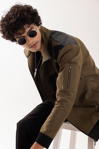 Jacket special occasion - Green Bomber Terra Nomad by Paarsh 