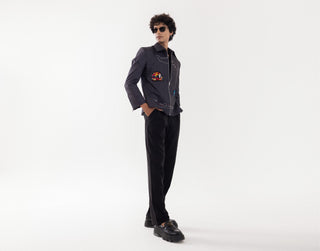 Jacket special occasion - Gray Bomber Apex Drift by Paarsh 