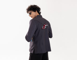 Jacket special occasion - Gray Bomber Apex Drift by Paarsh 