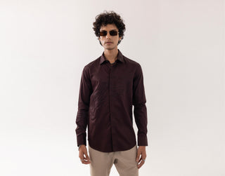 Full Sleeve Shirt for Special Occasions – Brown Arva Puddle by Paarsh