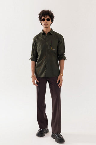 Full Sleeve Shirt for Special Occasions – Green Arva Quirky by Paarsh