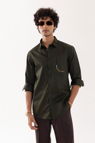 Full Sleeve Shirt for Special Occasions – Green Arva Quirky by Paarsh