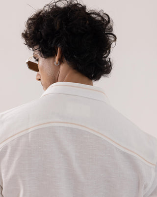 Full Sleeve Shirt for Special Occasions – Ivory Arva Mt Fuji by Paarsh
