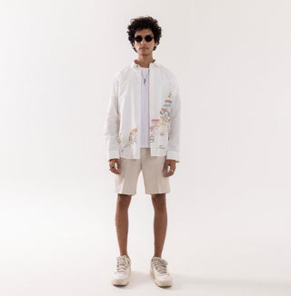 Full Sleeve Shirt for Special Occasions – Ivory Arva Amalfi Coast by Paarsh