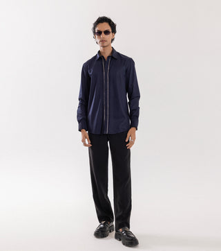 Full Sleeve Shirt for Special Occasions – Blue Arva Pipe Blocks by Paarsh