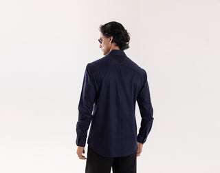 Full Sleeve Shirt for Special Occasions – Blue Arva Pipe Blocks by Paarsh