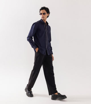 Full Sleeve Shirt for Special Occasions – Blue Arva Pipe Blocks by Paarsh