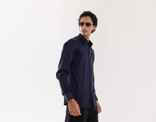 Full Sleeve Shirt for Special Occasions – Blue Arva Pipe Blocks by Paarsh
