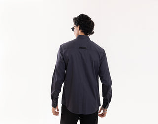 Full Sleeve Shirt for Special Occasions – Gray Arva Galaxy by Paarsh