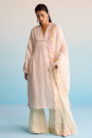 Pink bahaar azami kurta set