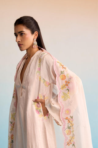 Pink bahaar azami kurta set