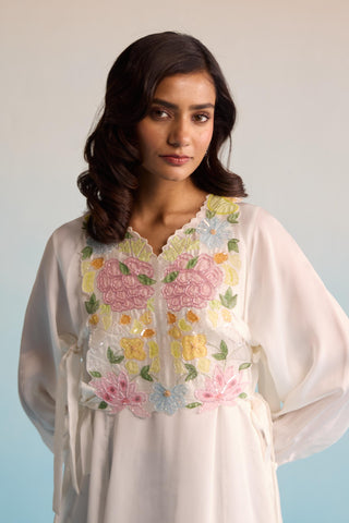 Ivory bahaar kia handpainted dress