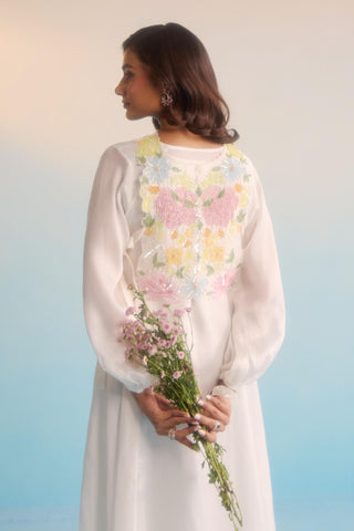 Ivory bahaar kia handpainted dress