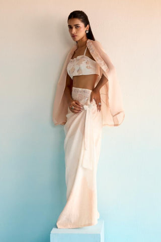 Pink bahaar anouk top with skirt