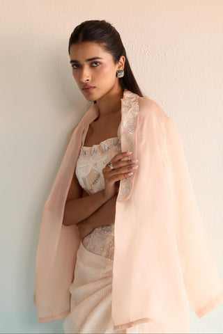 Pink bahaar anouk top with skirt