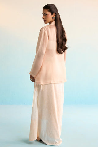 Pink bahaar anouk top with skirt