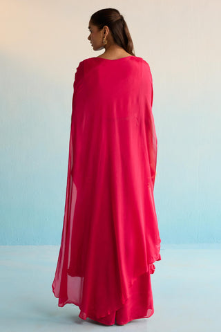 Pink bahaar orla kaftan set