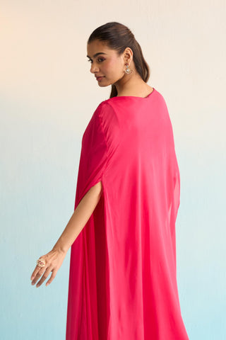Pink bahaar orla kaftan set