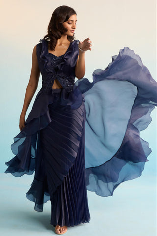 Blue bahaar maris jacket set