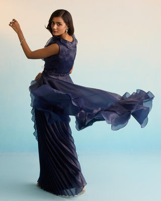 Blue bahaar maris jacket set