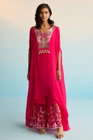 Pink bahaar florin kaftan set