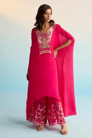Pink bahaar florin kaftan set
