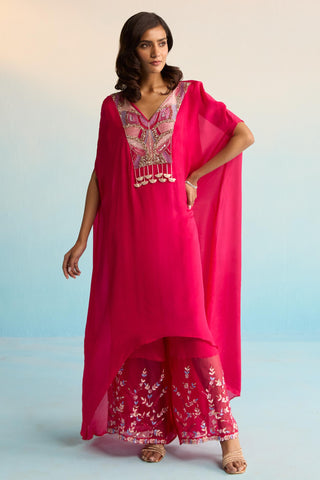 Pink bahaar florin kaftan set
