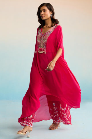 Pink bahaar florin kaftan set